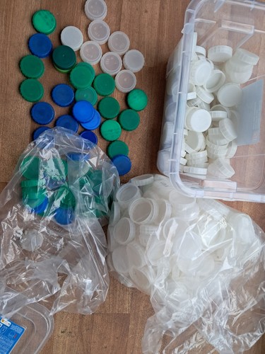 Milk bottle tops plastic - milk,