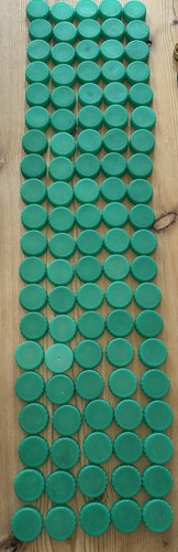 100 green plastic - green, bottle