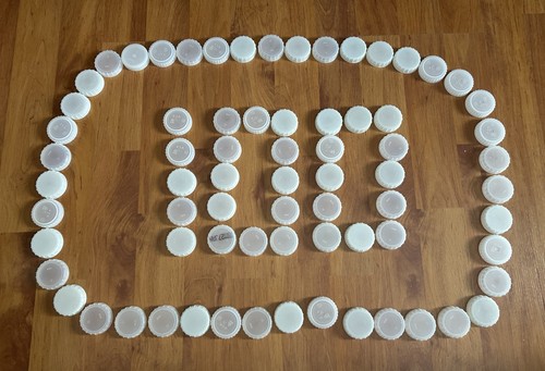 100 white milk - bottle, plastic